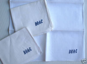 BOAC single cloth napkin