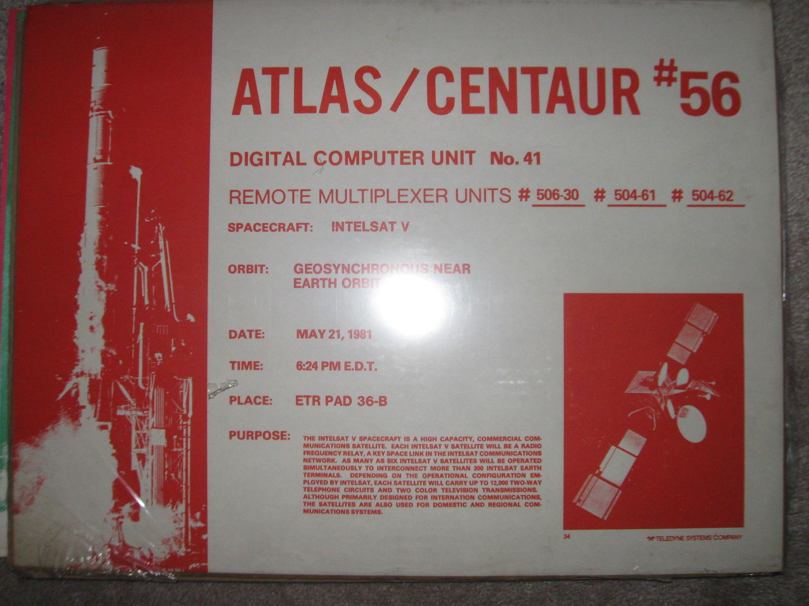 Atlas / Centaur #56 launch poster
