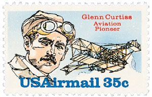 C100 single air mail stamp