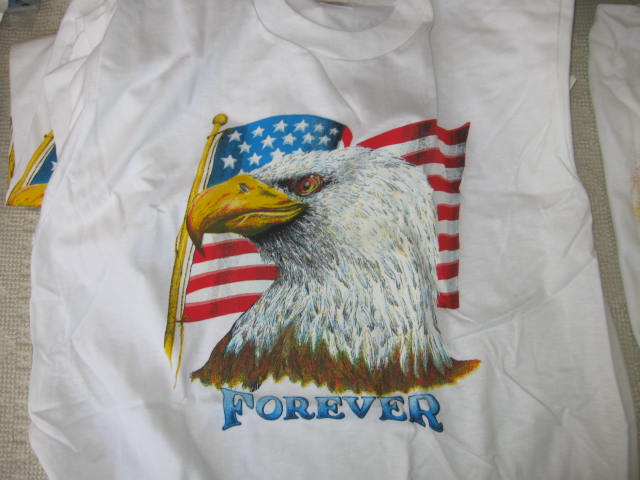 Forever Eagle $ flag T-shirt adult large