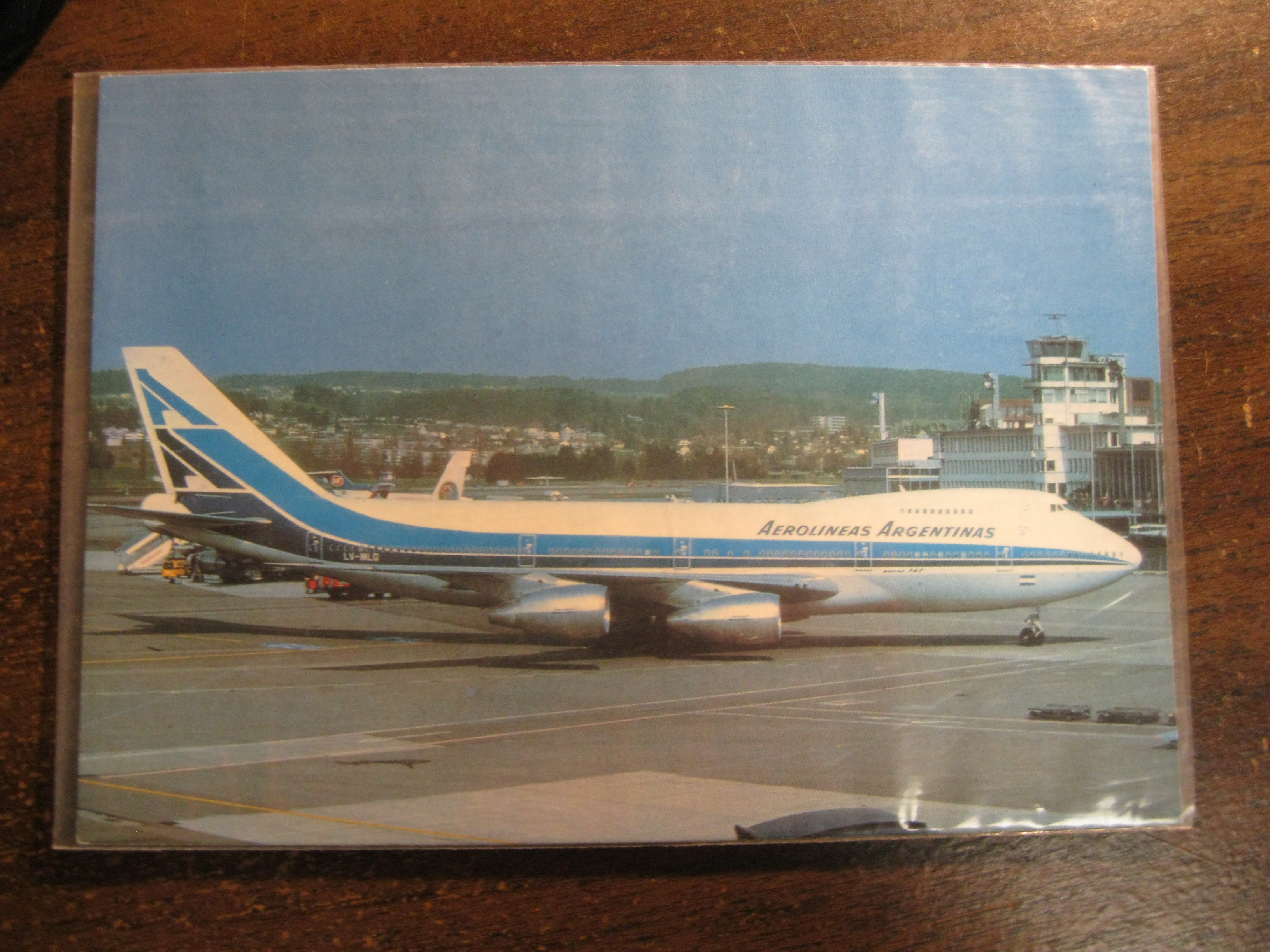 Boeing 747-287B post card Aerolineas Argentinas