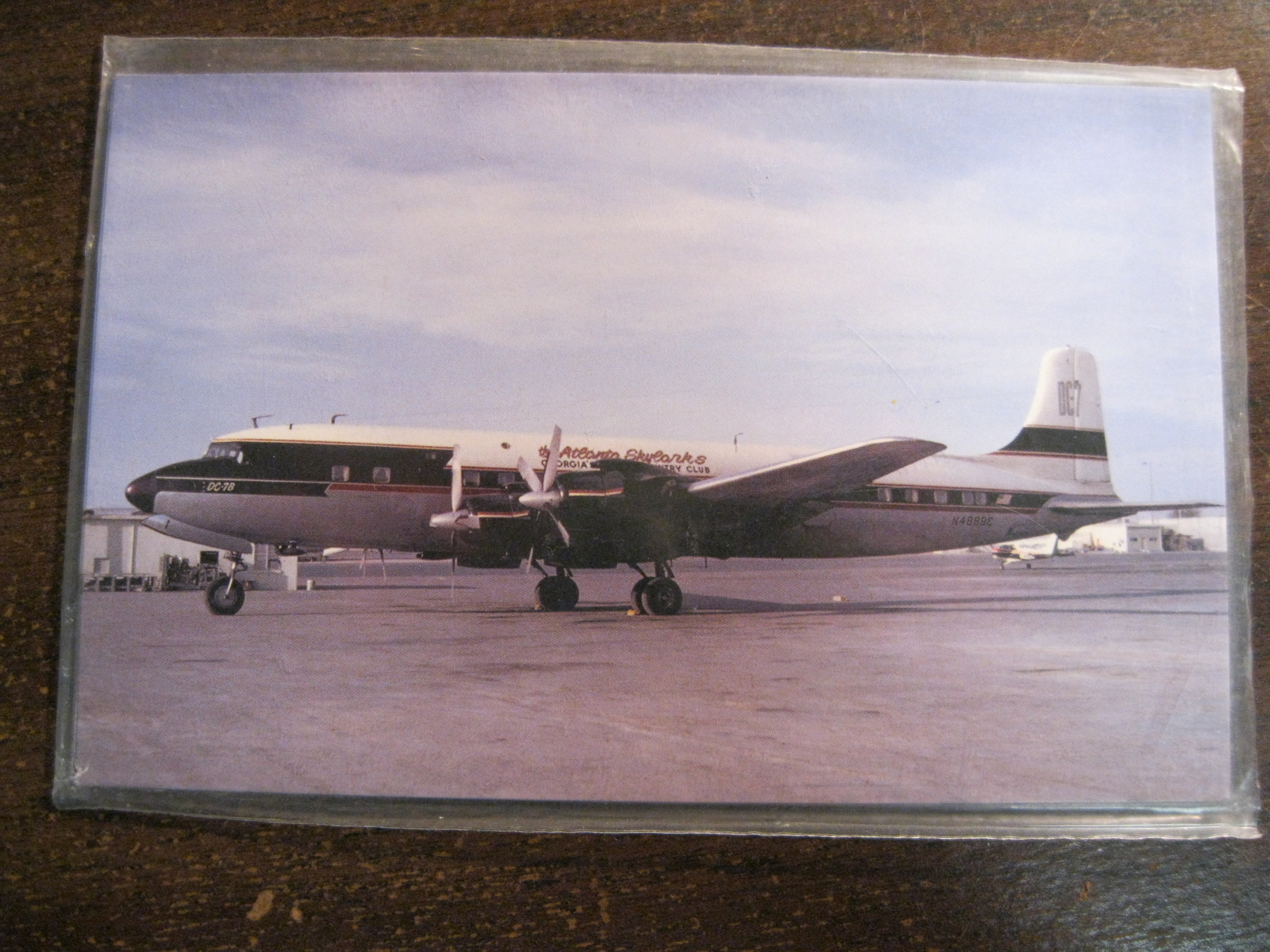 The Atlanta Skylarks Douglas DC-7 post card