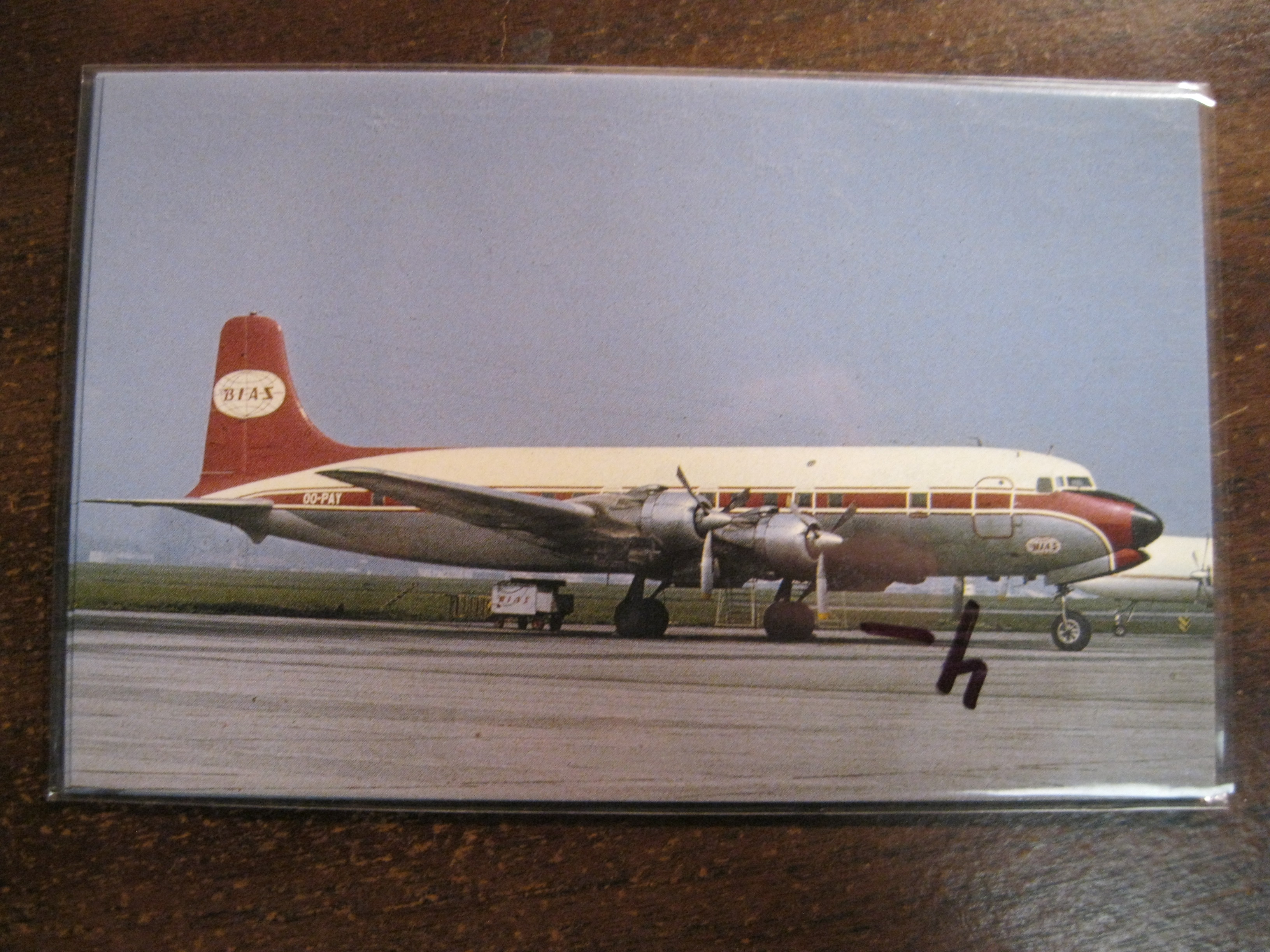 British Island Airways Douglas DC-6 post card