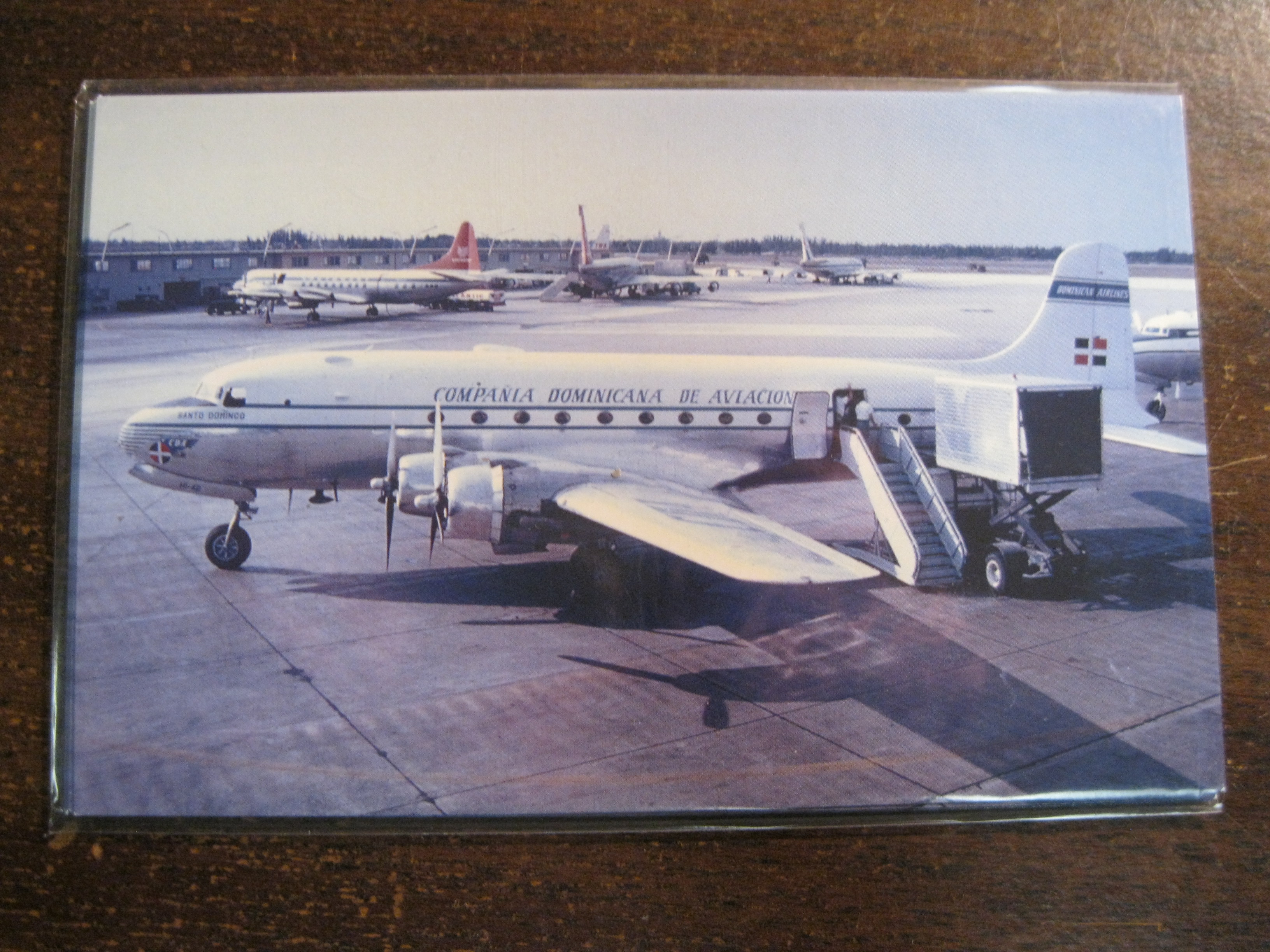 Compania Dominicana De Aviacion Douglas DC-4 Post card