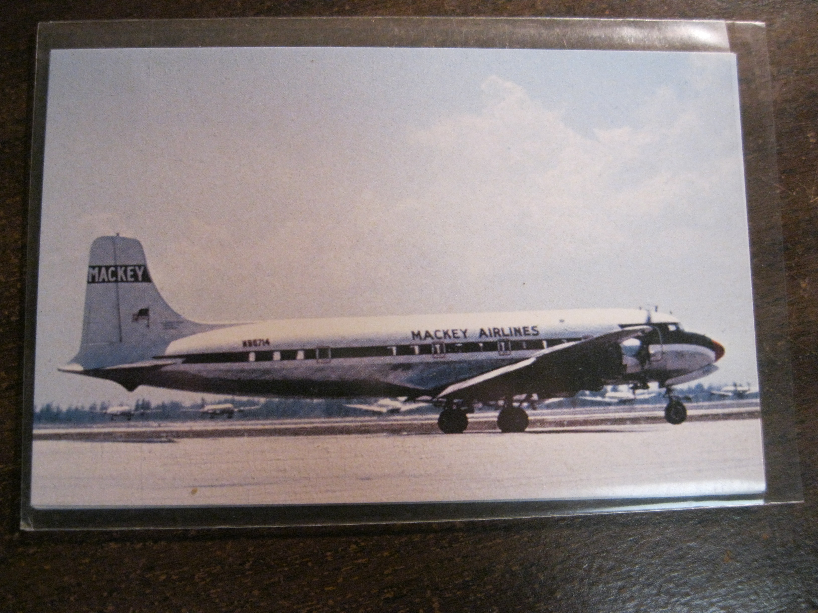 Mackey International Convair CV-340 post card