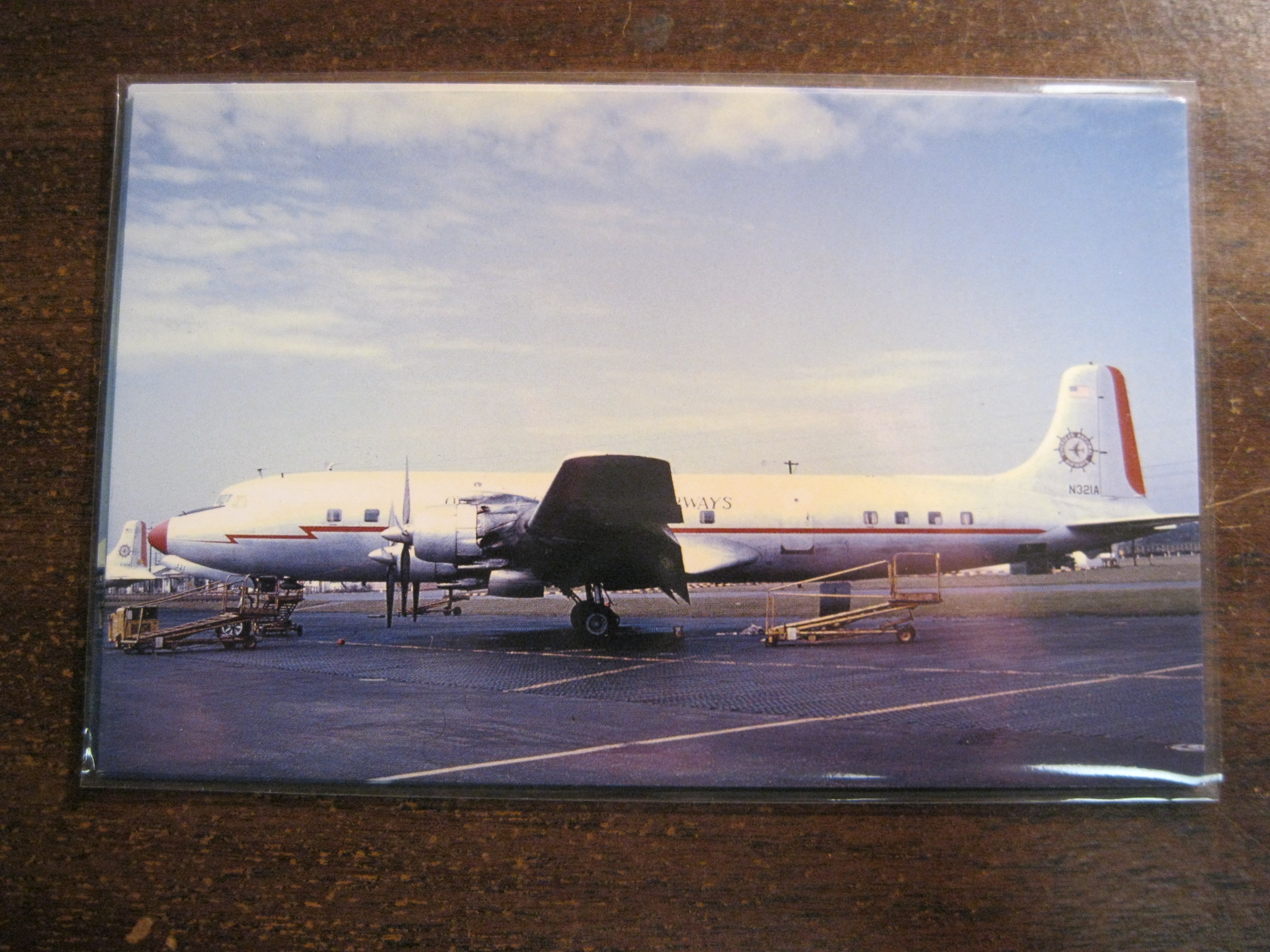 Overseas National Airlines Douglas DC-7 post card