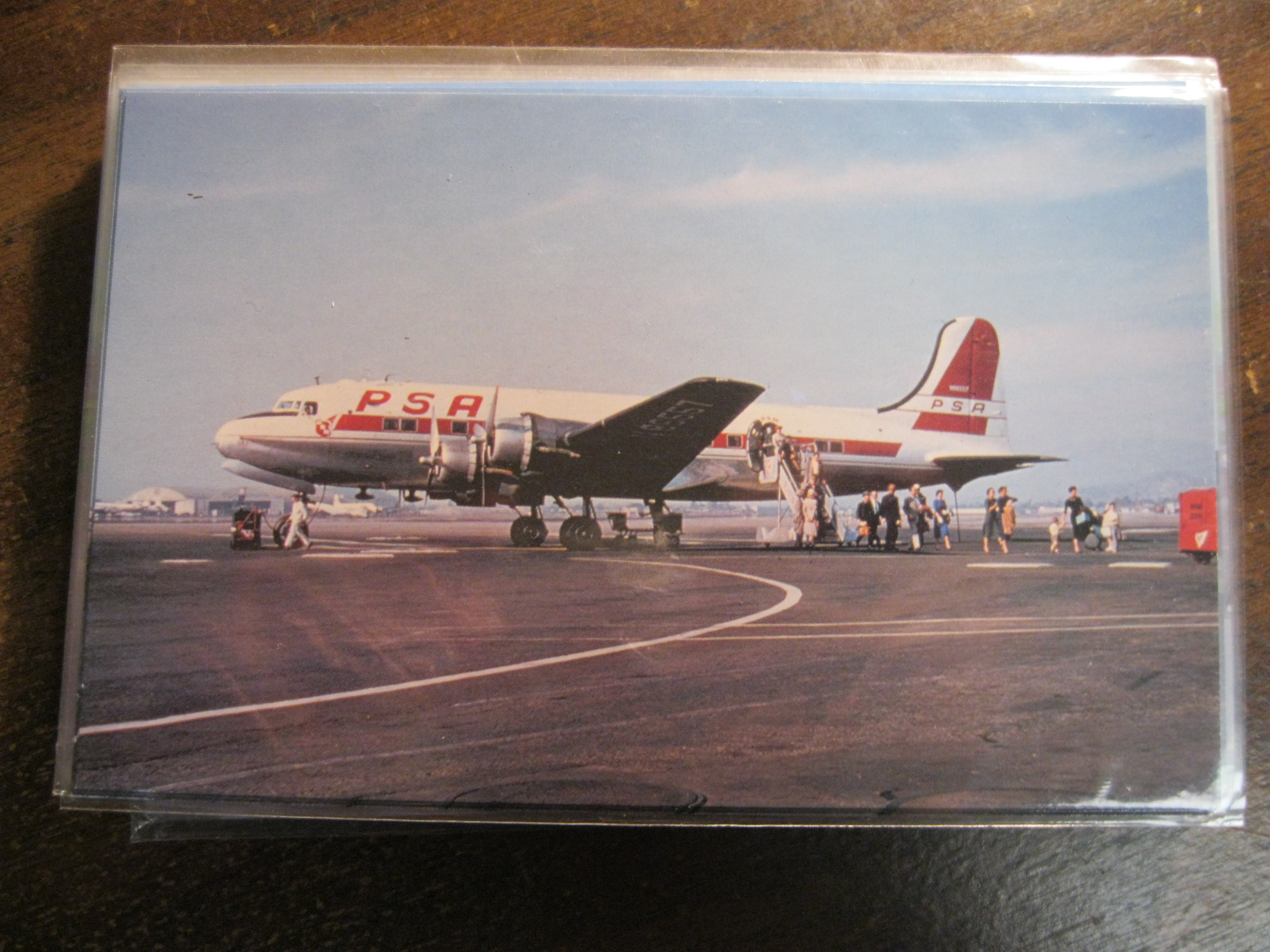 Pacific Southwest Airlines DC-4 post card