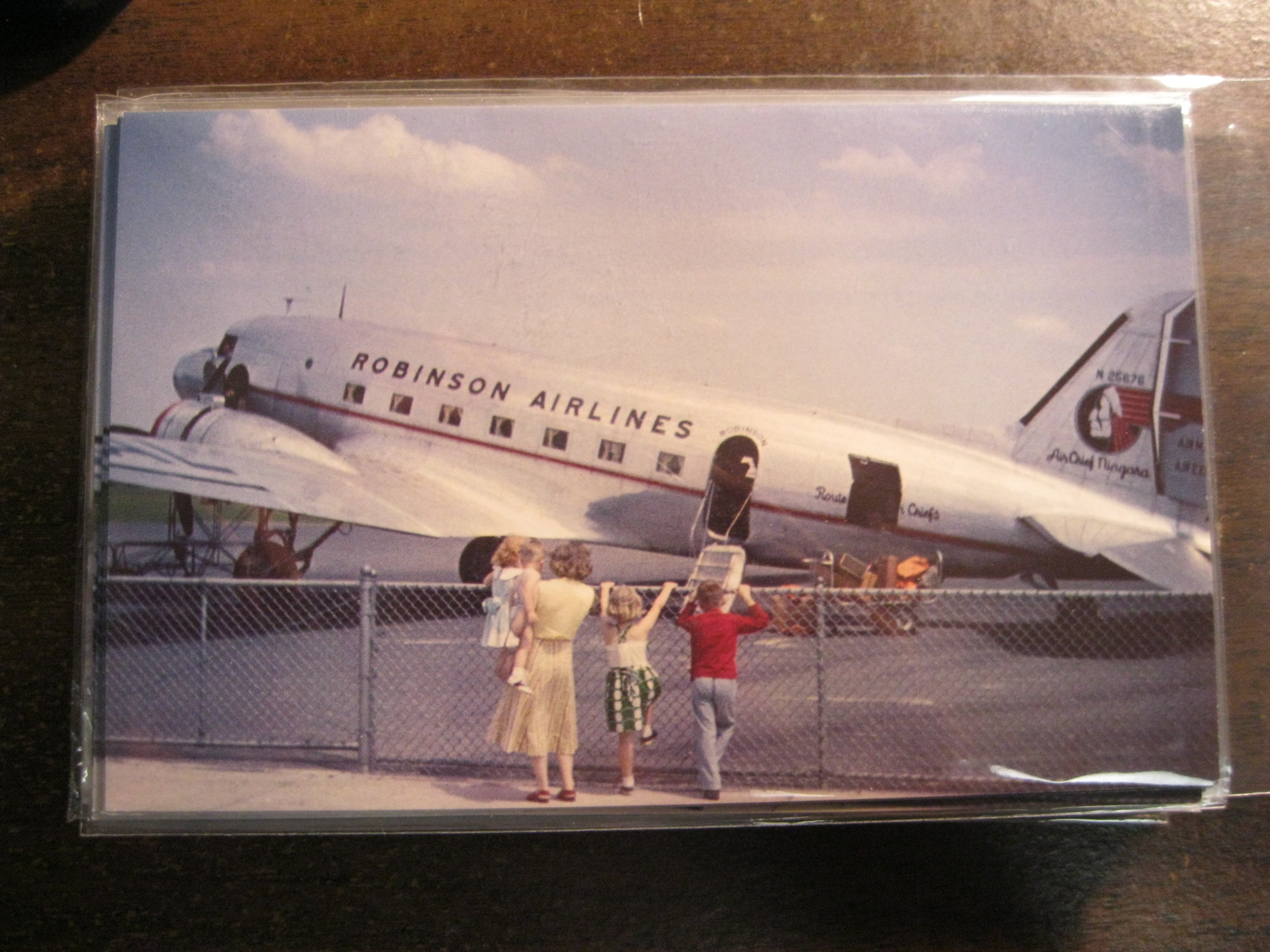 Robinson Airlines Douglas DC-3 circa 1949 post card