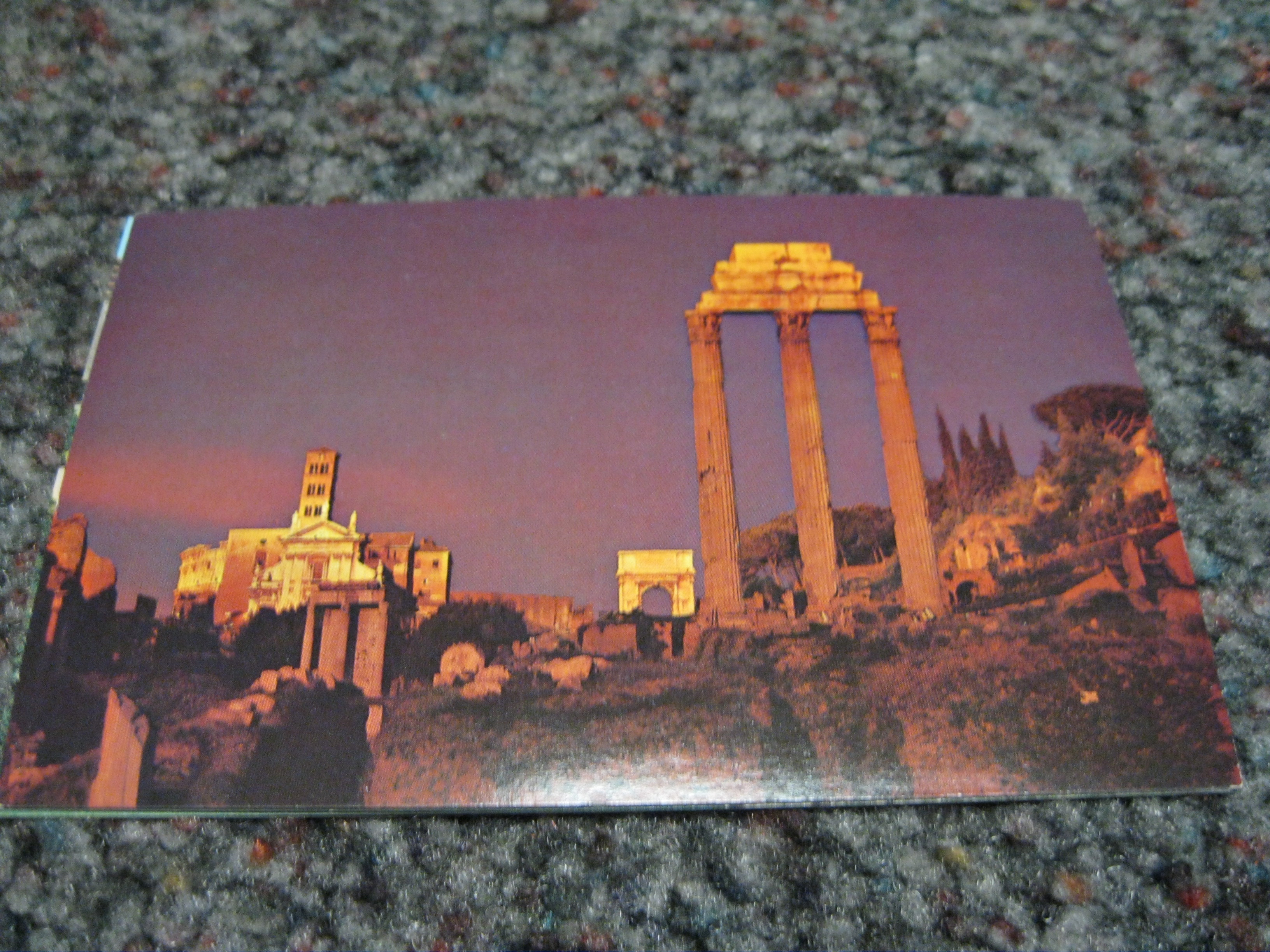 Italy the Roman forum Pan Am post card